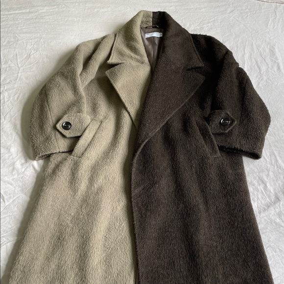 ASOS Two-Tone Full Length Coat - Picture 1 of 5